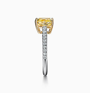 Yellow Lab diamond engagement ring